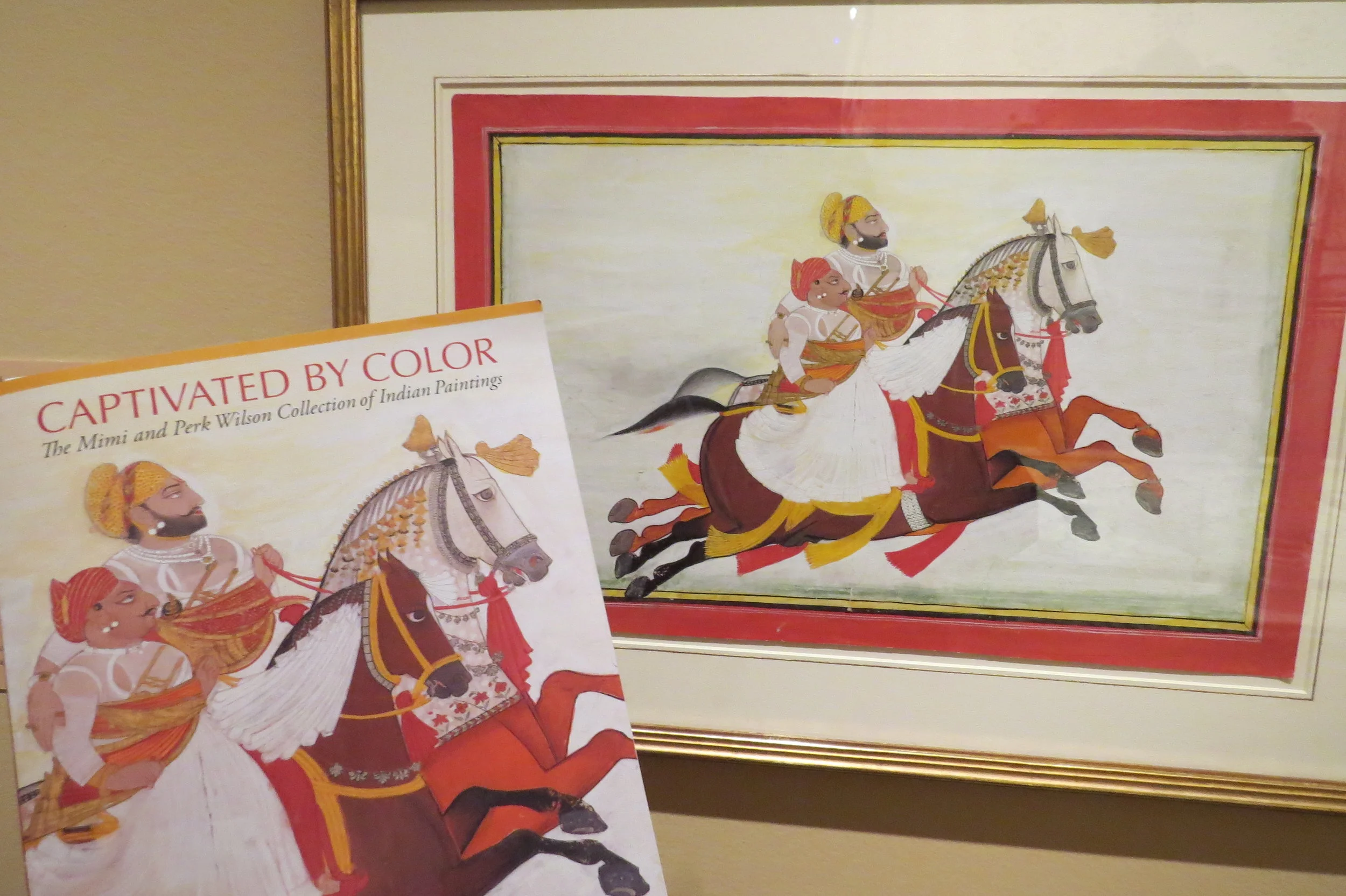 The Indian art was vibrant. Above, The Horse Race of Rawat Gokul Das and Gyan Singh by Bagta c. 1811 .Opaque watercolor on paper
