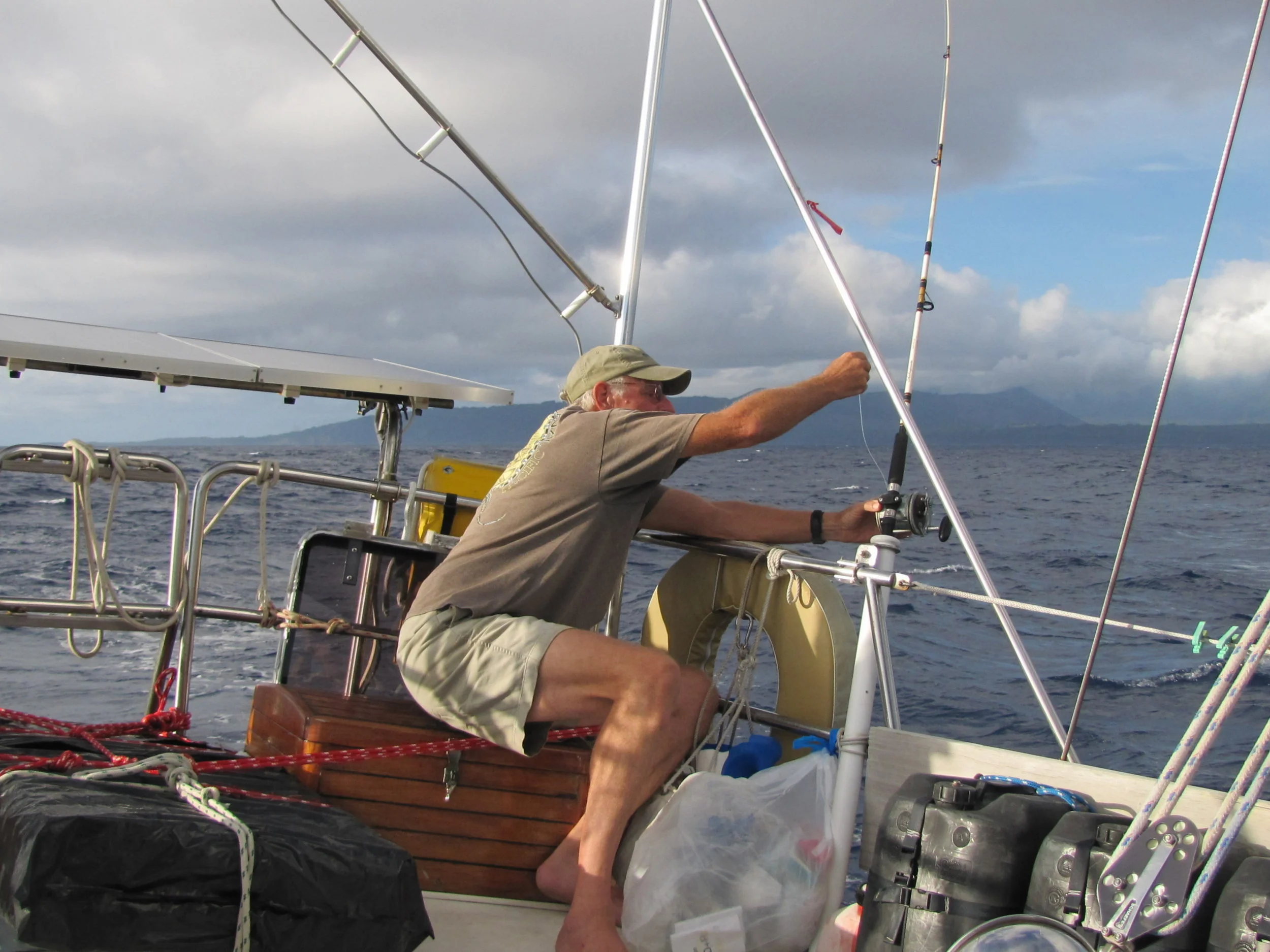 Letting out more line ... Erromango, Vanuatu