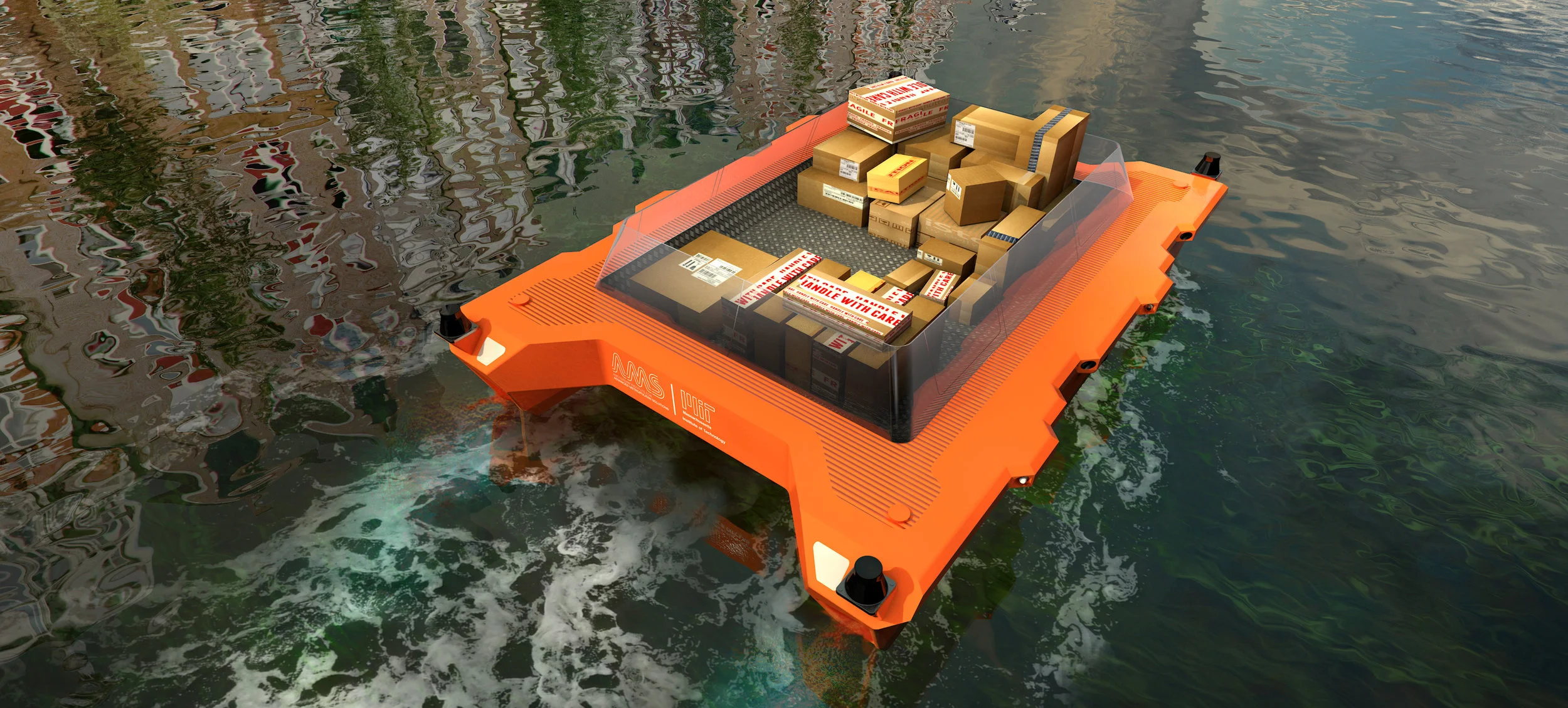 Roboat in Amsterdam ... delivering freight