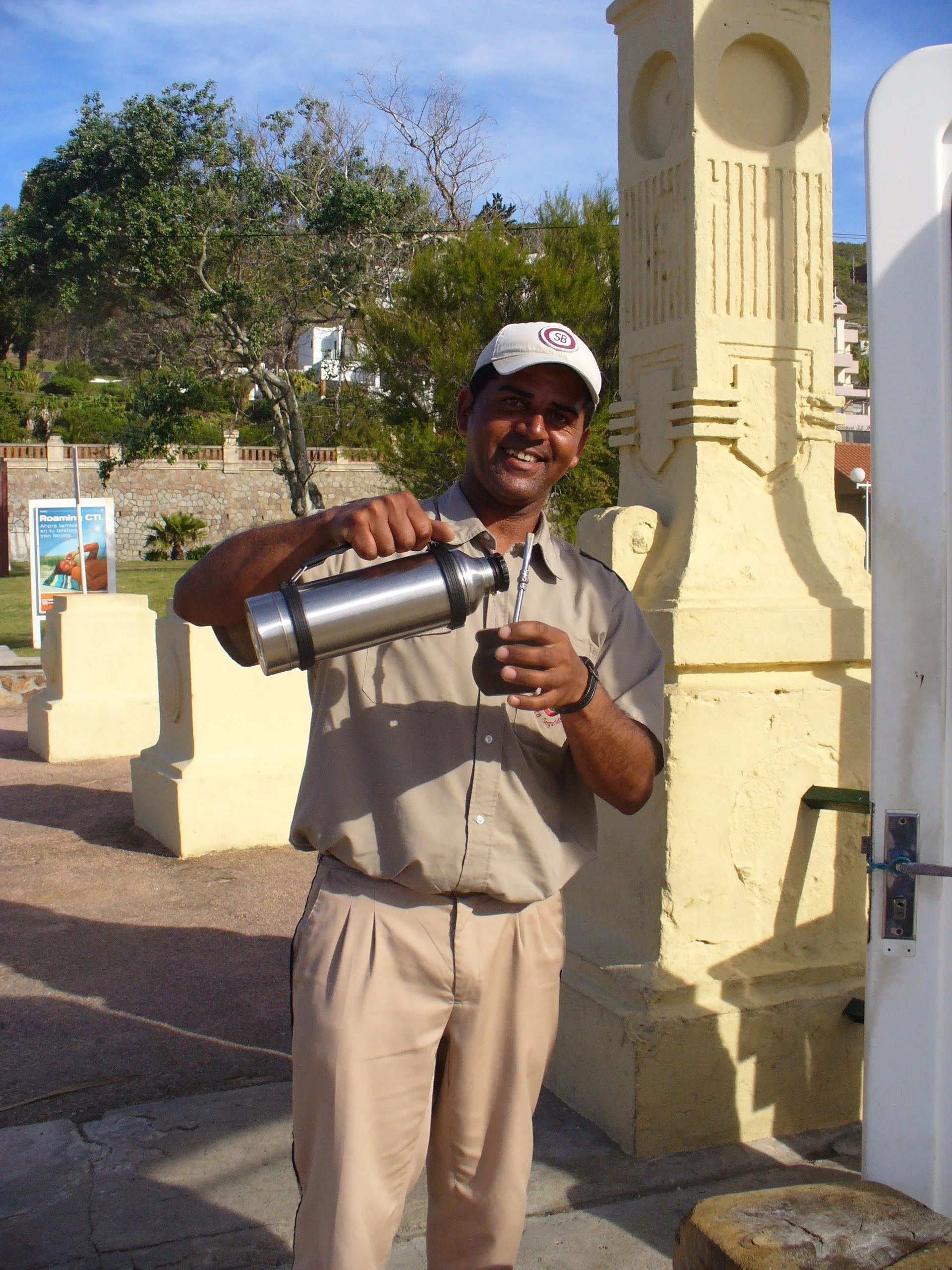 Enrique enjoying the ever-present maté