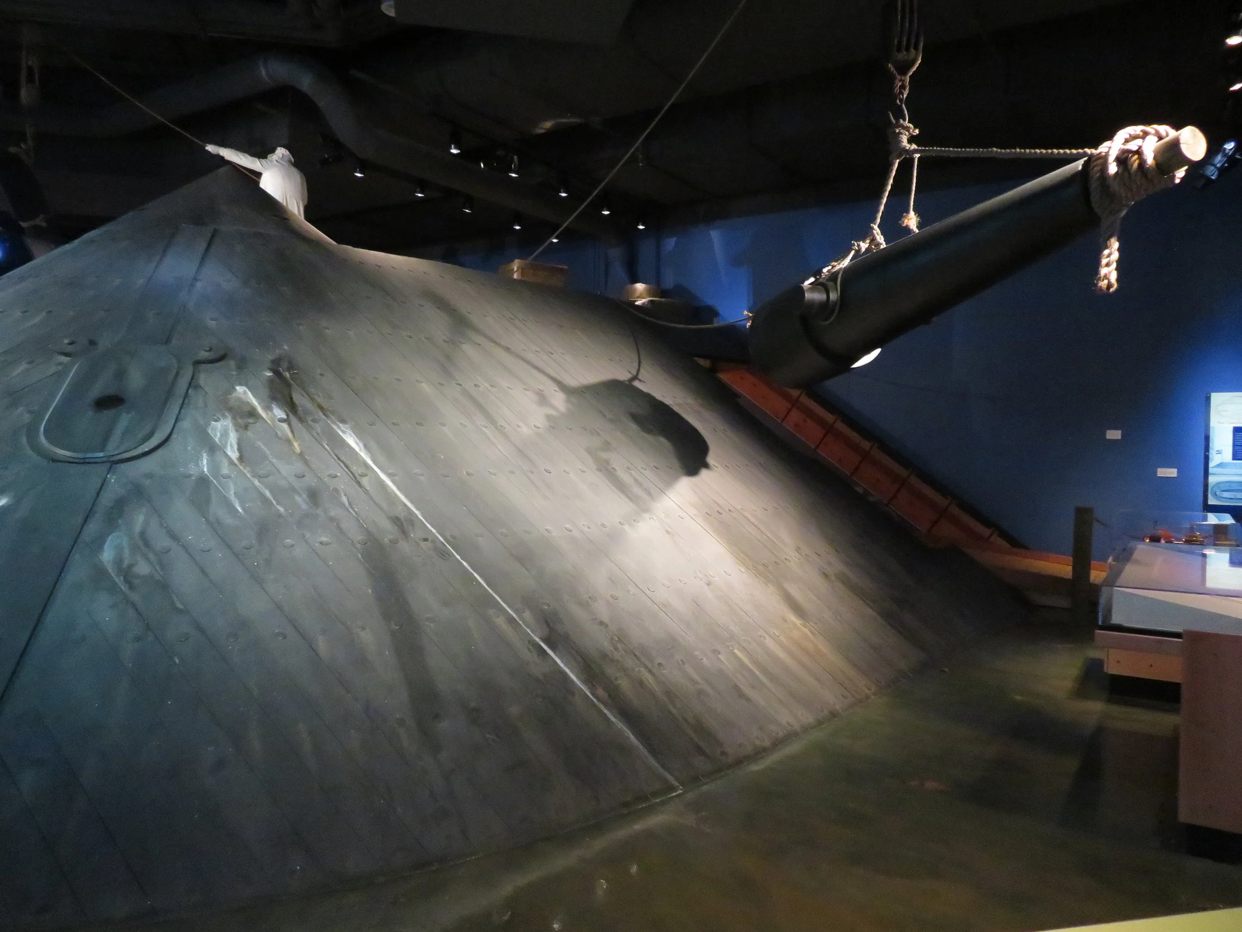Ironclad Merrimac full-size model on display