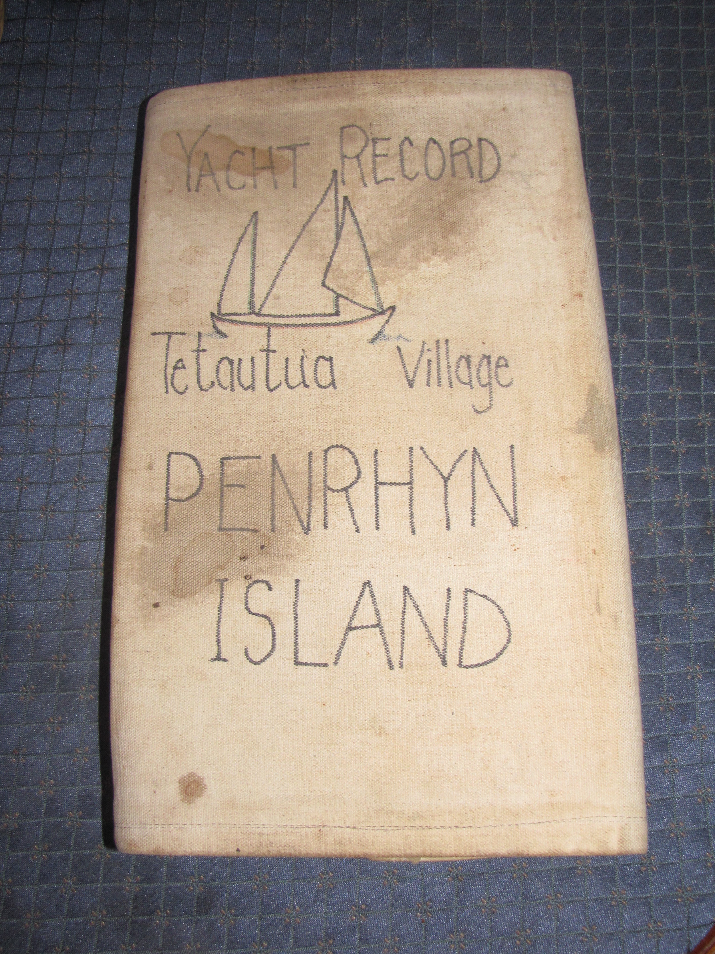 Yacht Record left by John Neal in 1987.