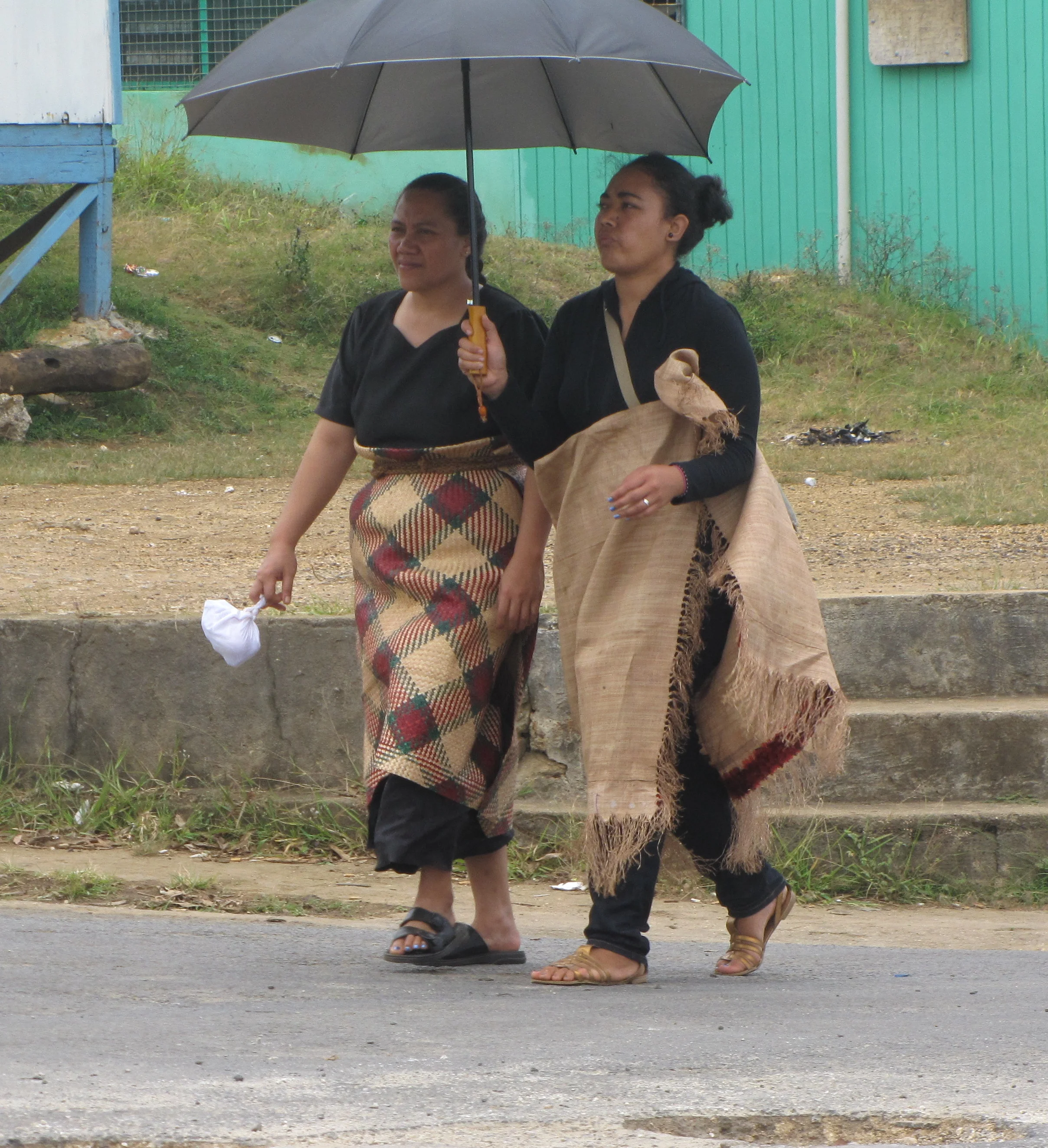 Tongan ladies in traditional dress.