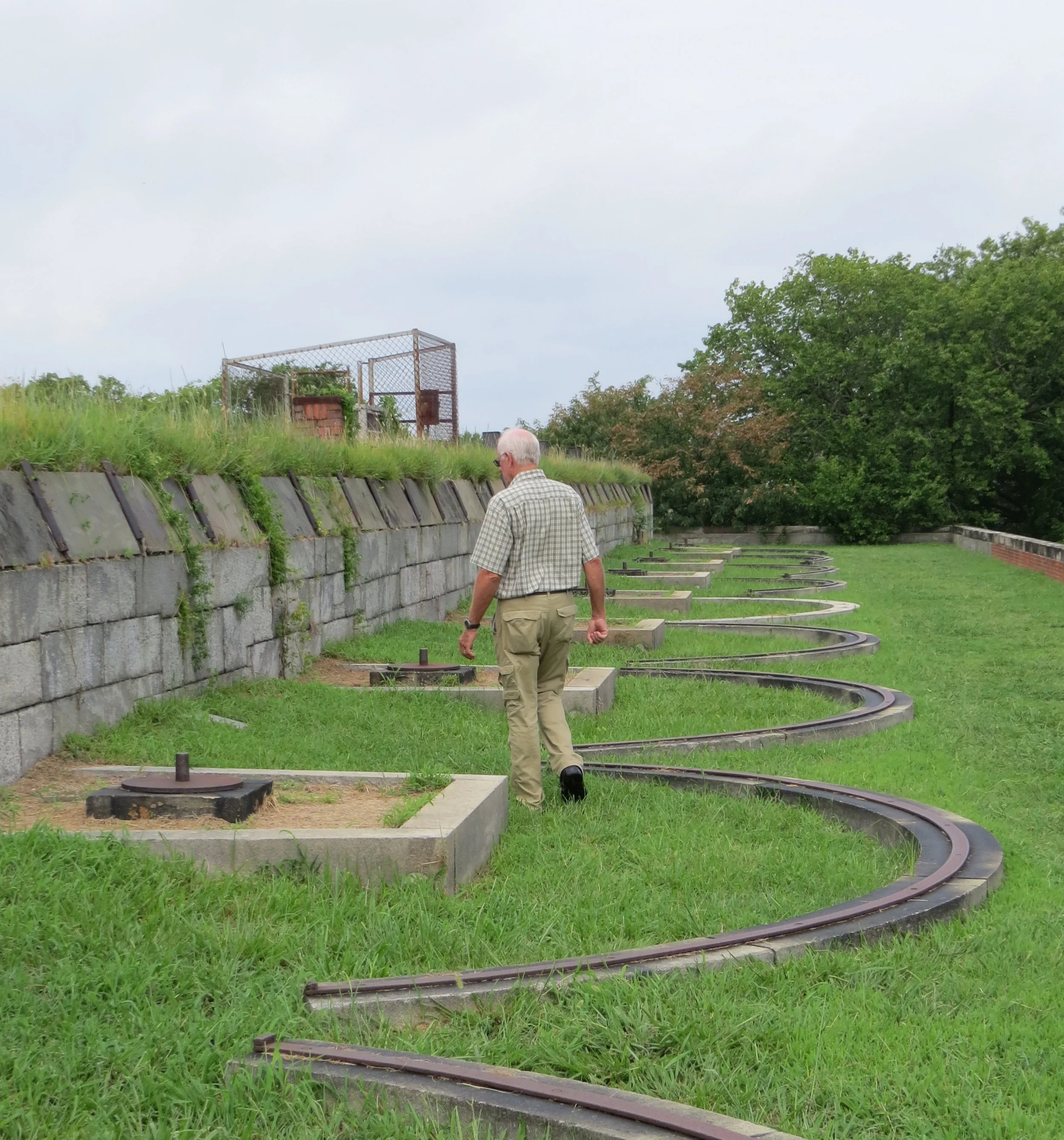 We noted the remnants of gun emplacements as walked the ramparts of Fort Monroe.