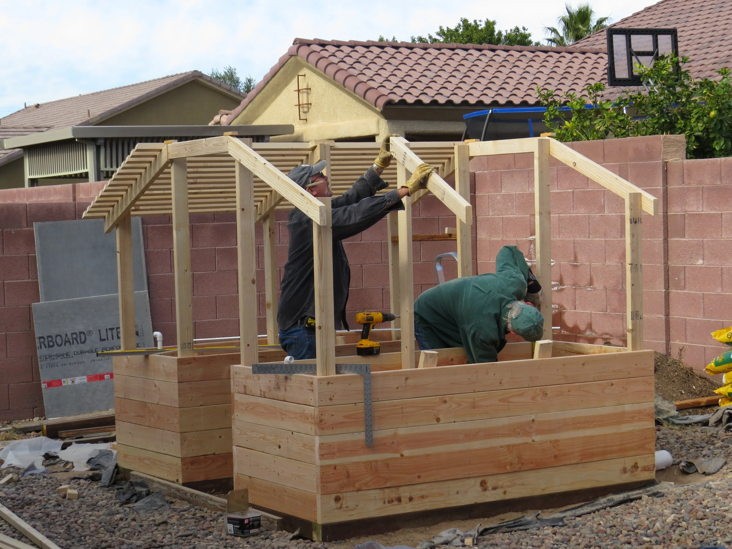 There's always a project for the Lynn brothers. Last time, it was a raised planter.