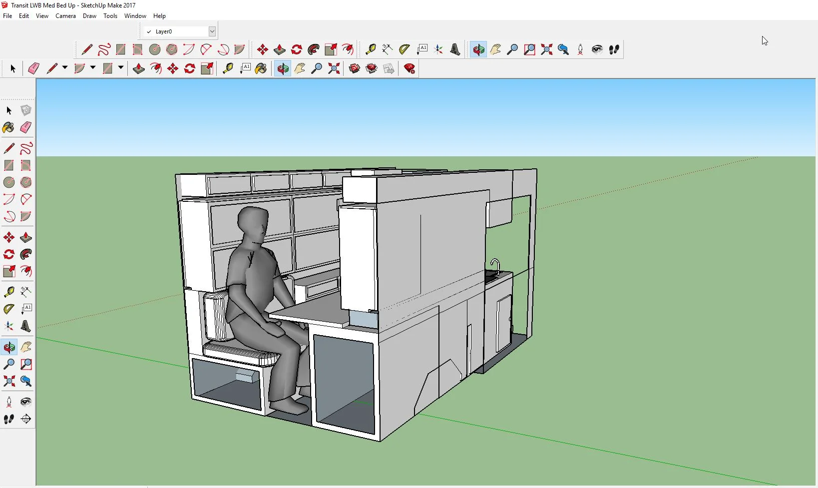 A view of the Sketch-Up screen