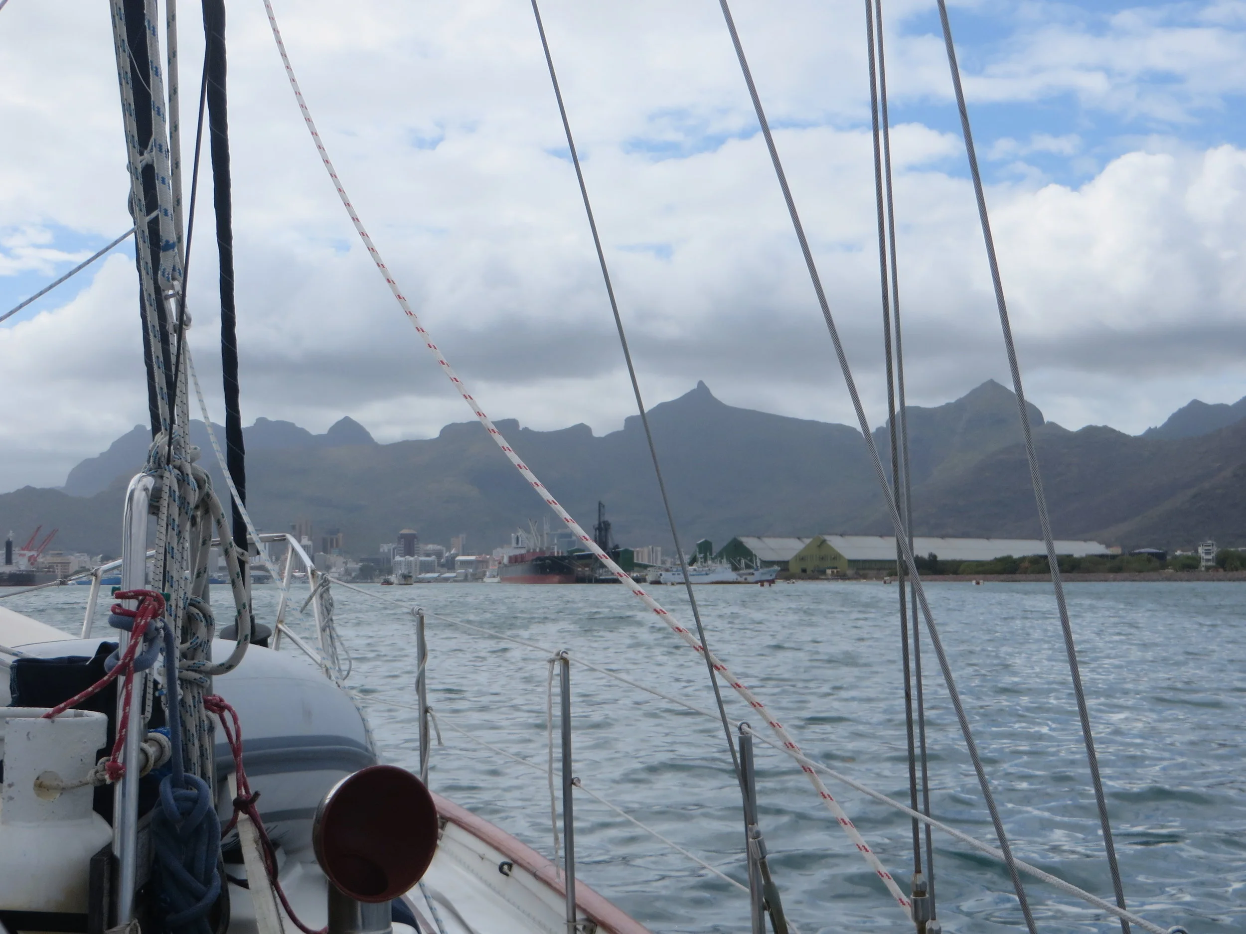 Approaching Port Louis, Mauritius ... WOW!