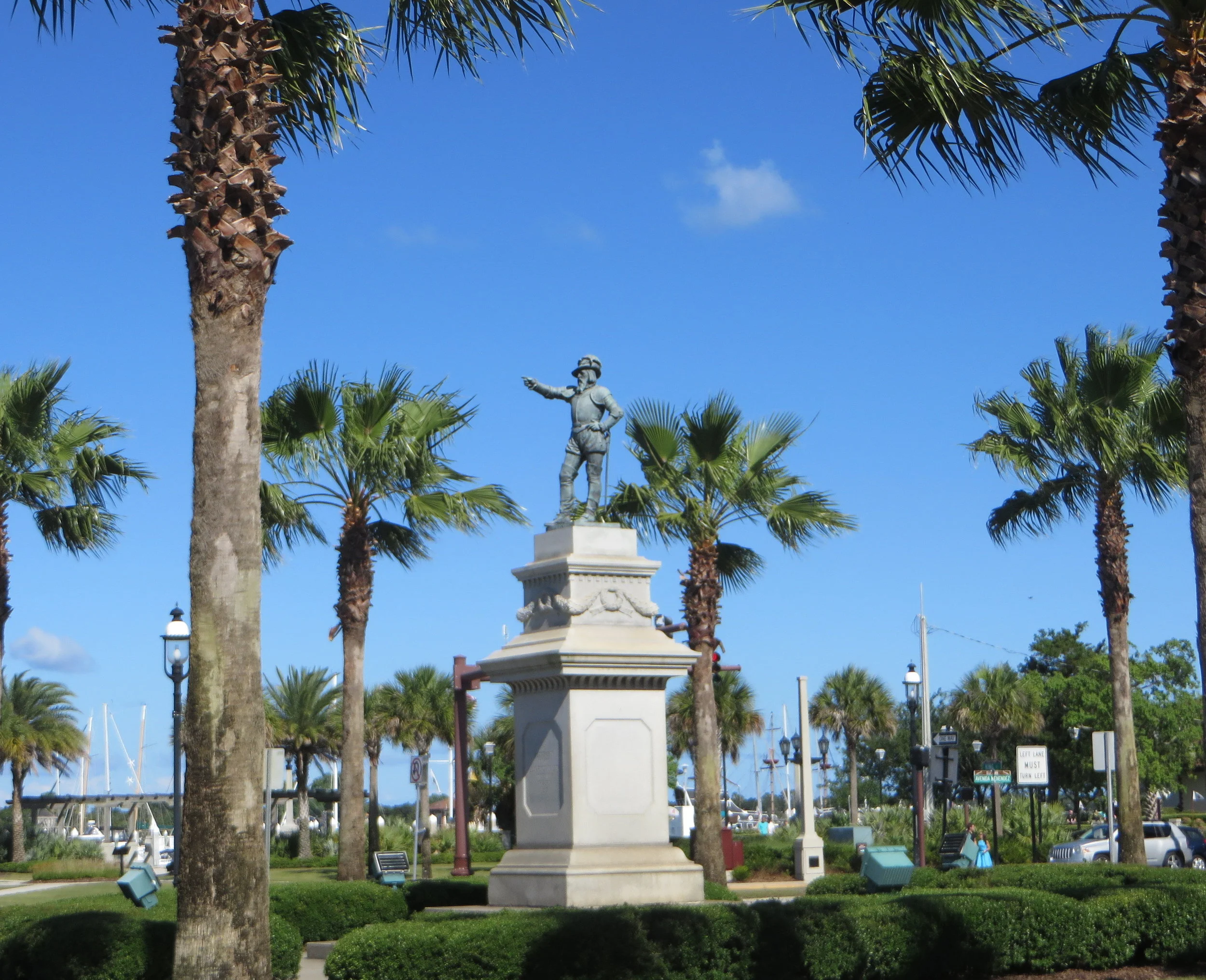 Ponce de Leon statue in old St Augustine