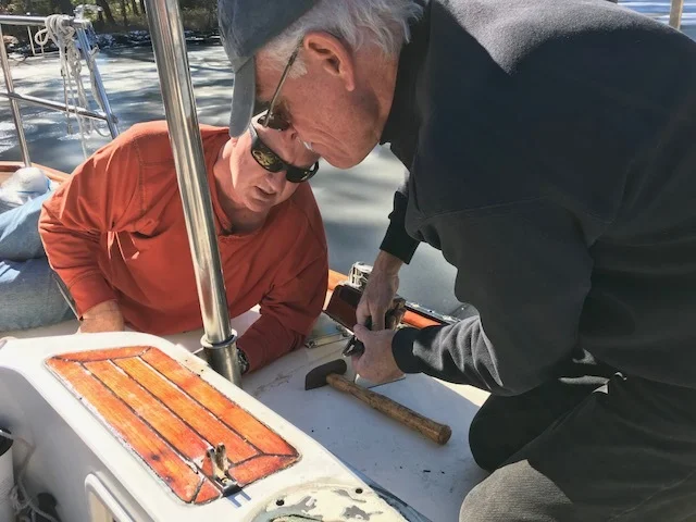 Some parts, like the boom crutch, required some intensive "coaxing".