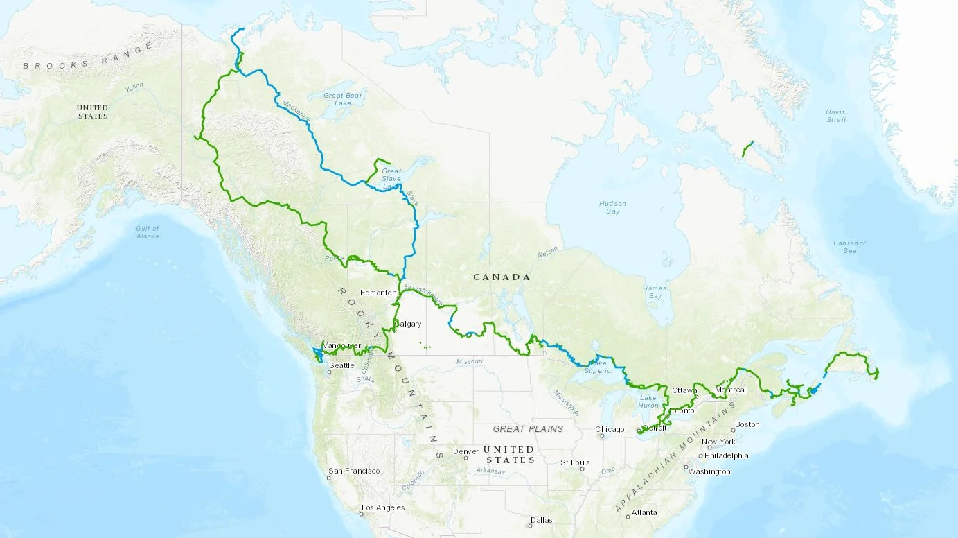 The Great Trail of Canada - only 14,913 miles