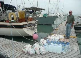 Provisioning for a long passage looks much like a few  shopping carts we’ve seen recently