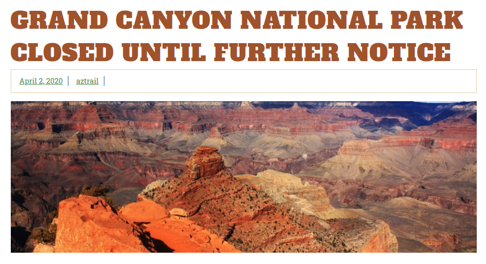 National Parks are closed