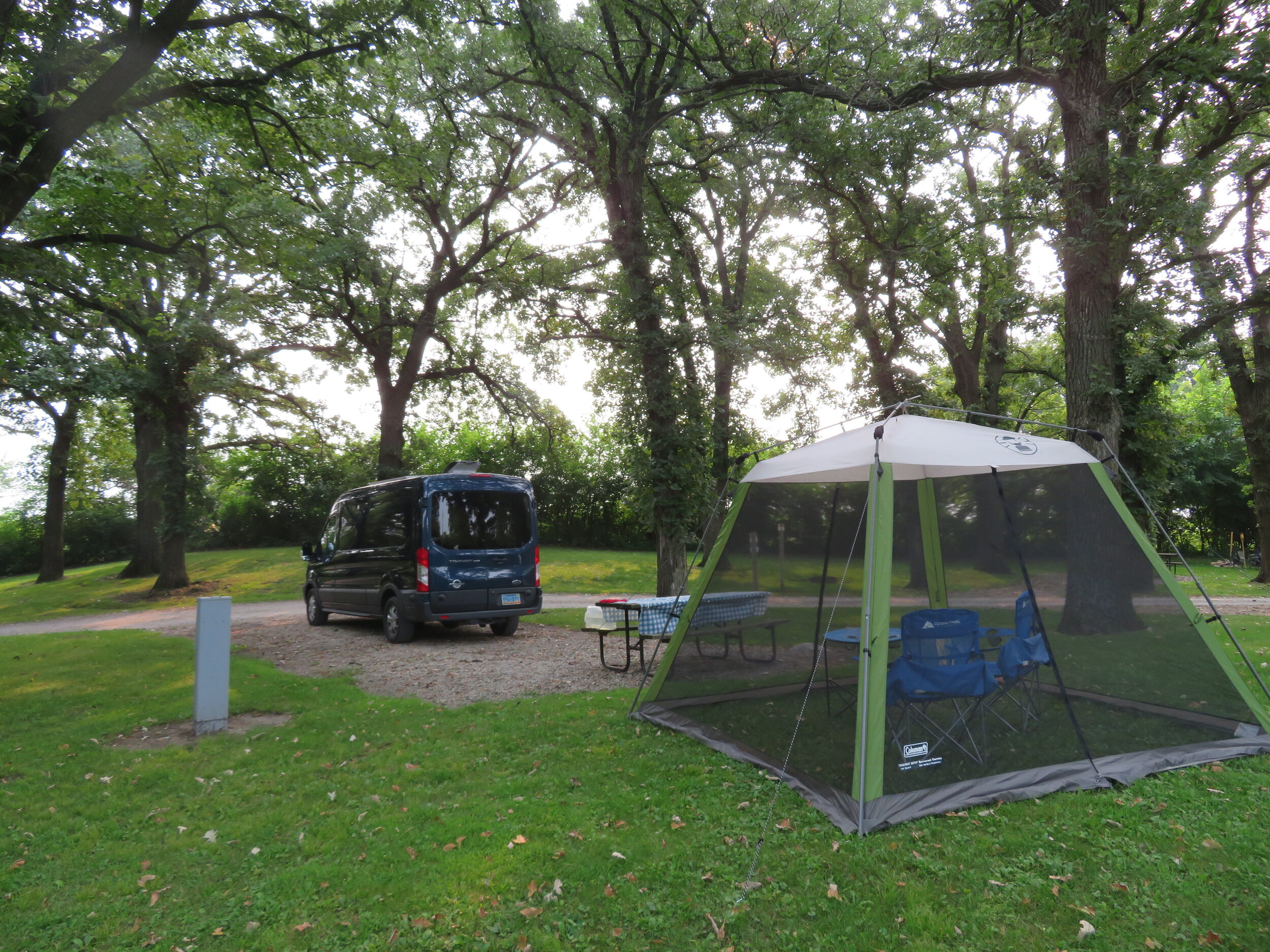 If we’re staying at the same campsite for a few nights, we like to set up the screen house especially if the mozzies are biting.