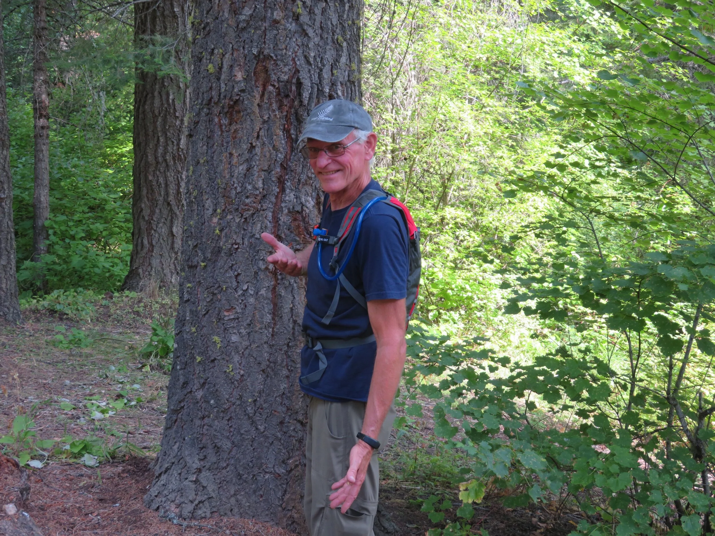 The hydration pack fits snuggly