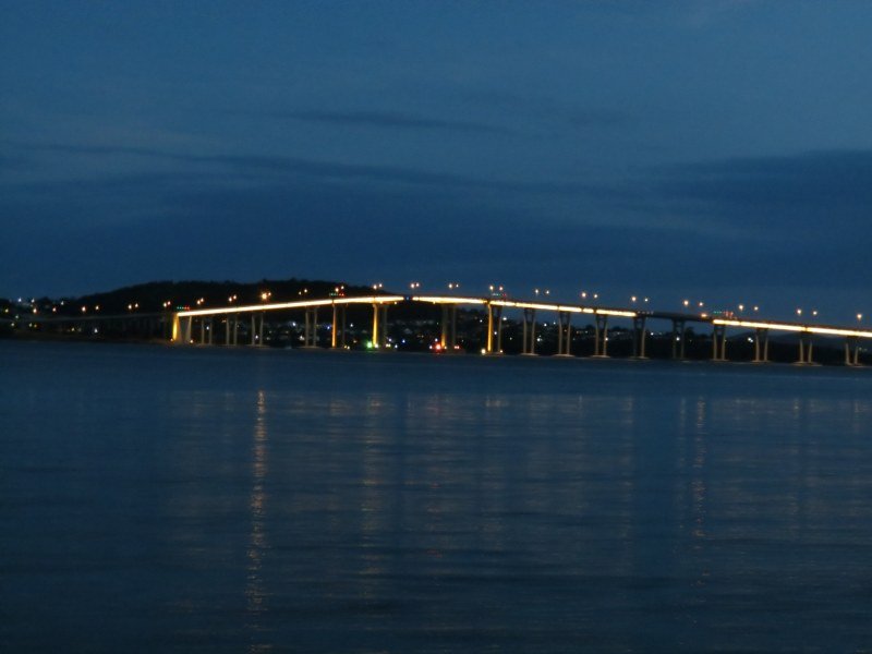 Tasman Bridge at night - beautiful!