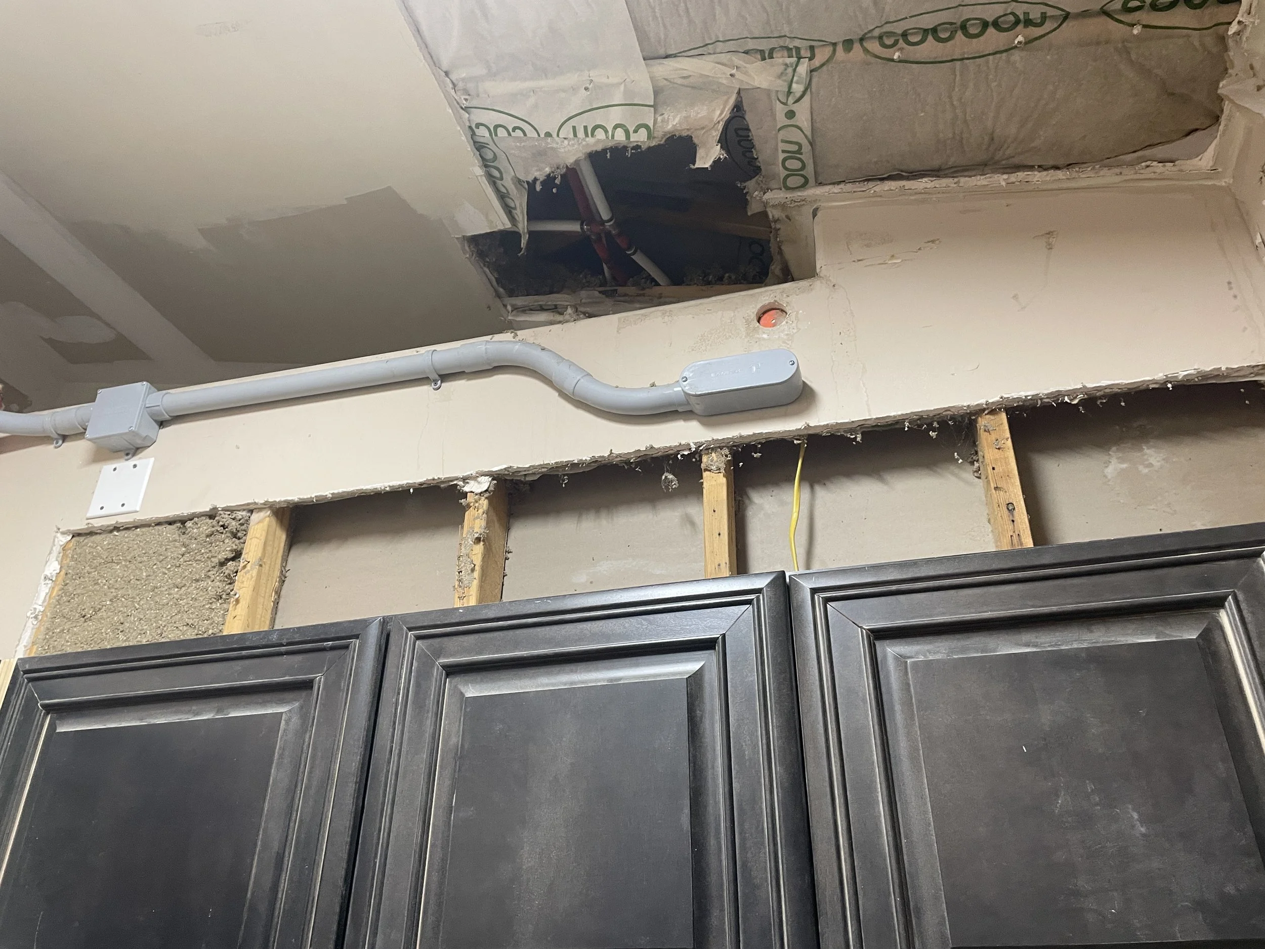 Four holes in our garage