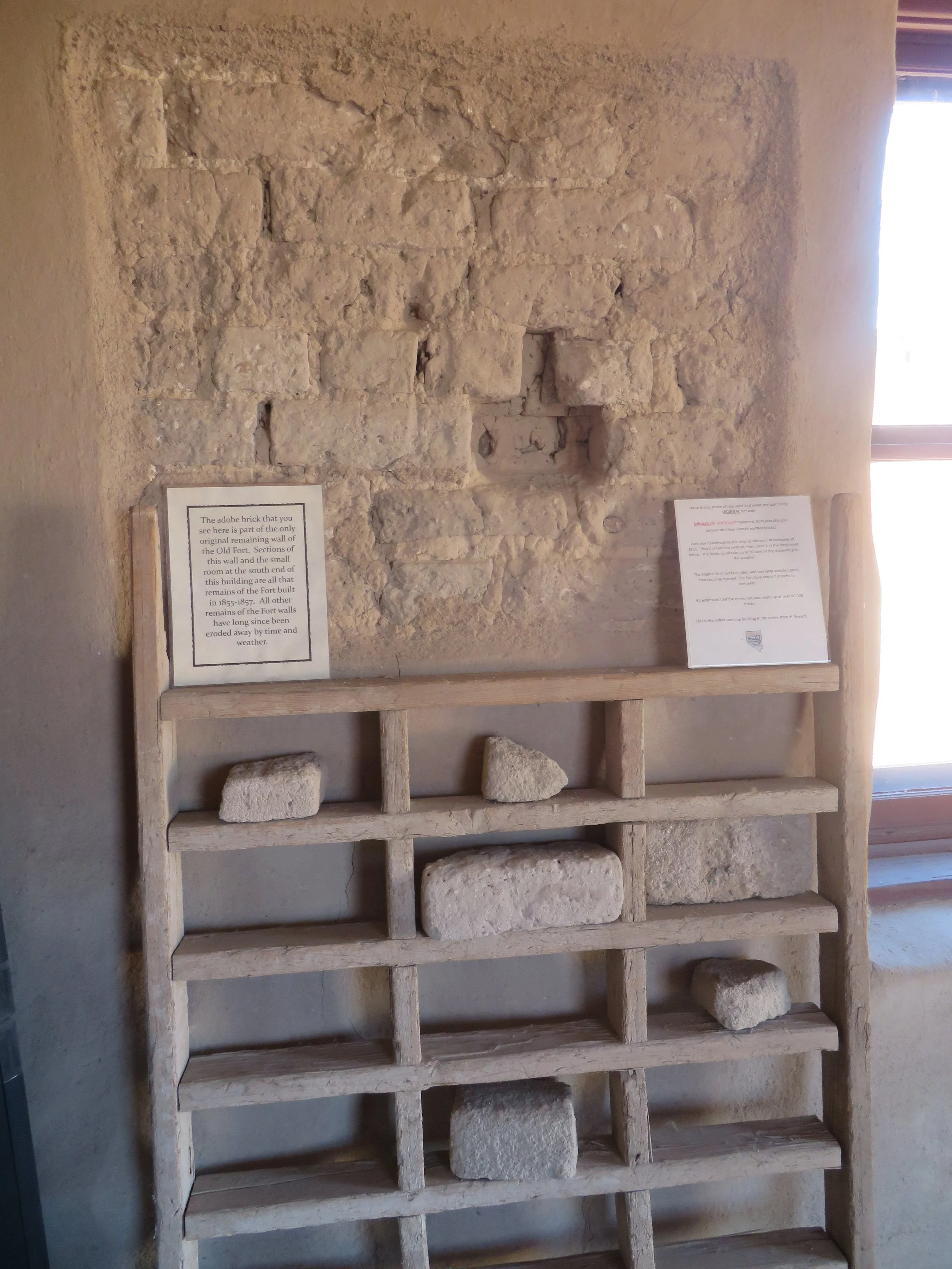 Original adobe bricks from the fort