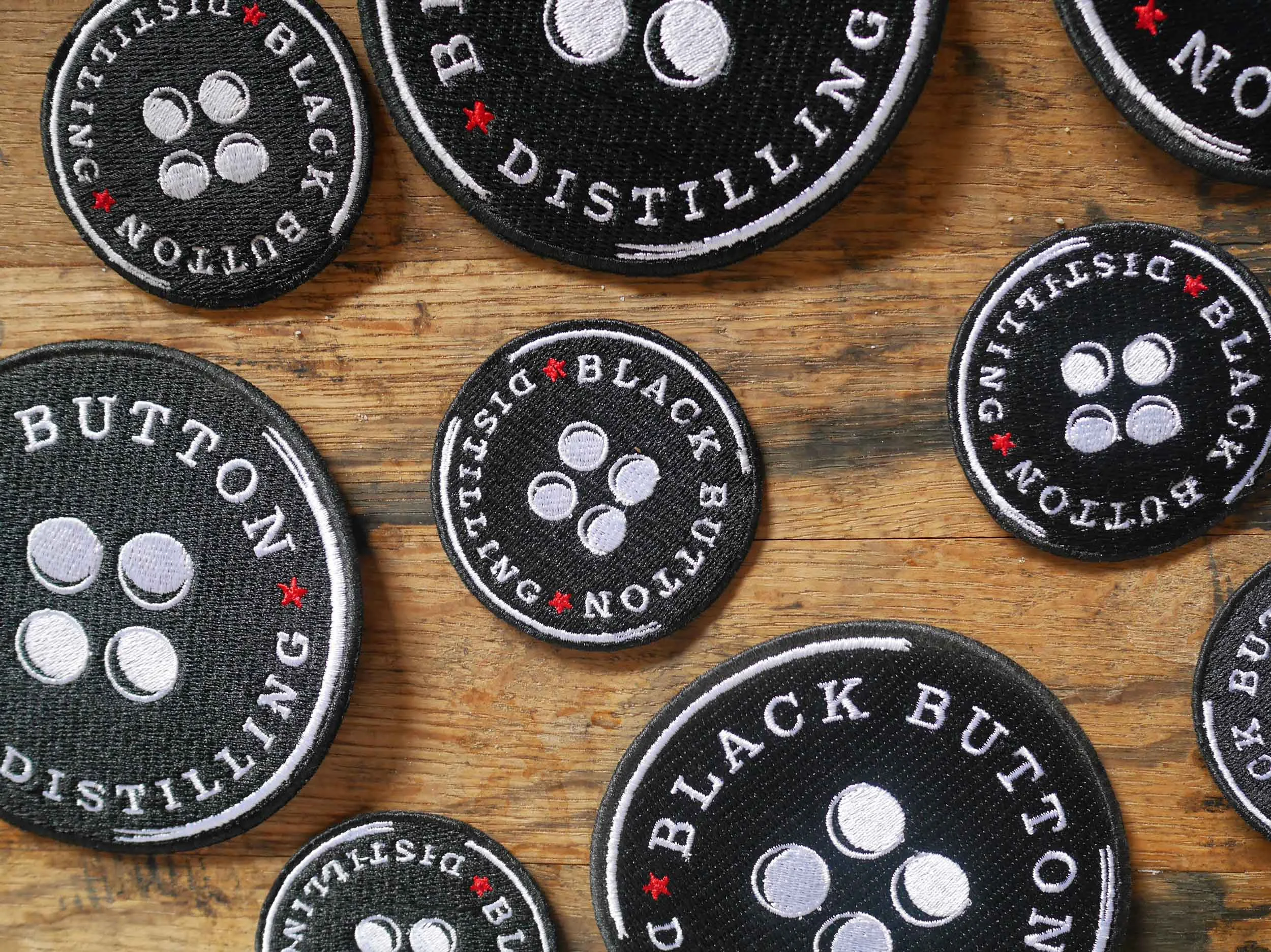 Black Button Distilling Patches