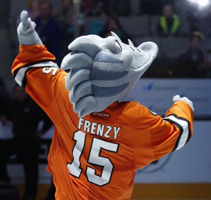File:Frenzy (San Jose Barracuda mascot) Hockey Fights Cancer  (28197606929).jpg - Wikimedia Commons