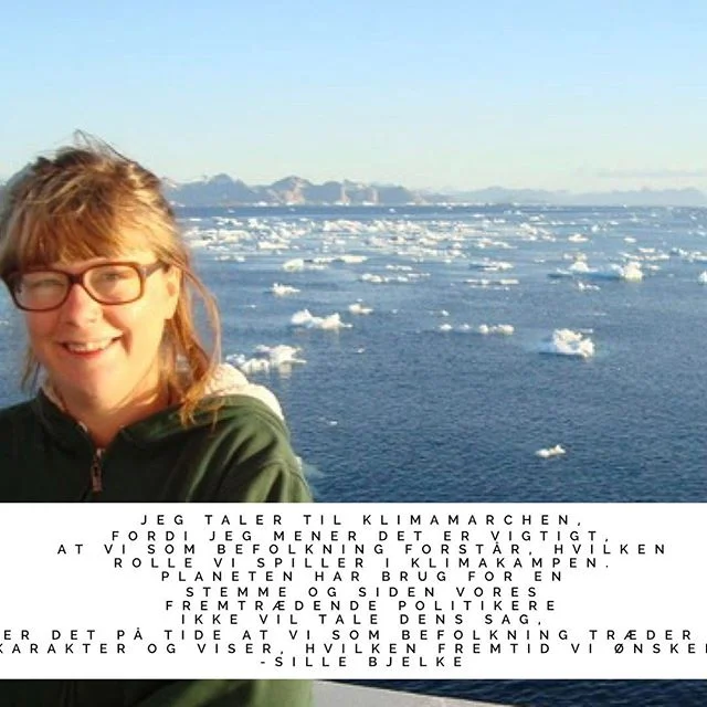 &quot;Jeg taler til klimamarchen, fordi jeg mener det er vigtigt, at vi som befolkning forst&aring;r, hvilken rolle vi spiller i klimakampen. Planeten har brug for en stemme og siden vores fremtr&aelig;dende politikere ikke vil tale dens sag, er det 
