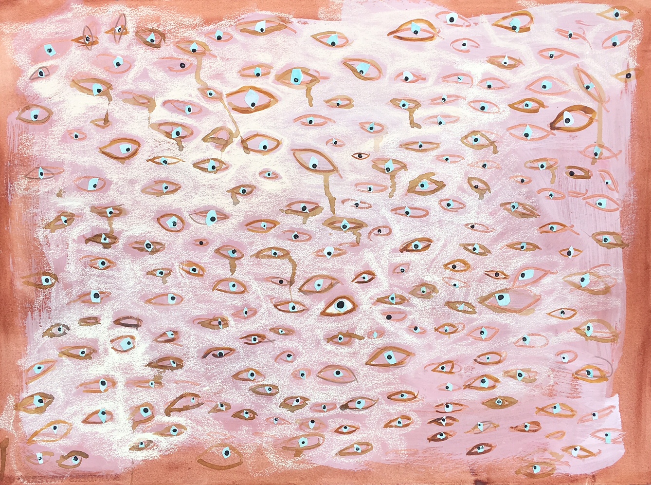 Soul Food Mixed media on paper Framed, 34" x 26" SOLD