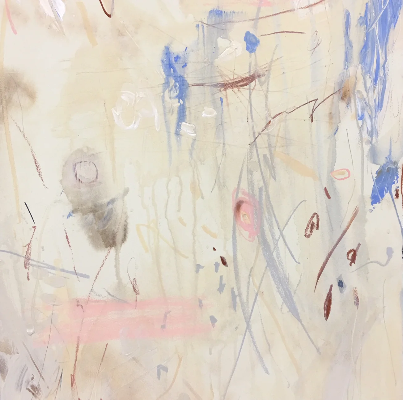 What's Left Behind Mixed media on paper Unframed, 20" x 20" SOLD
