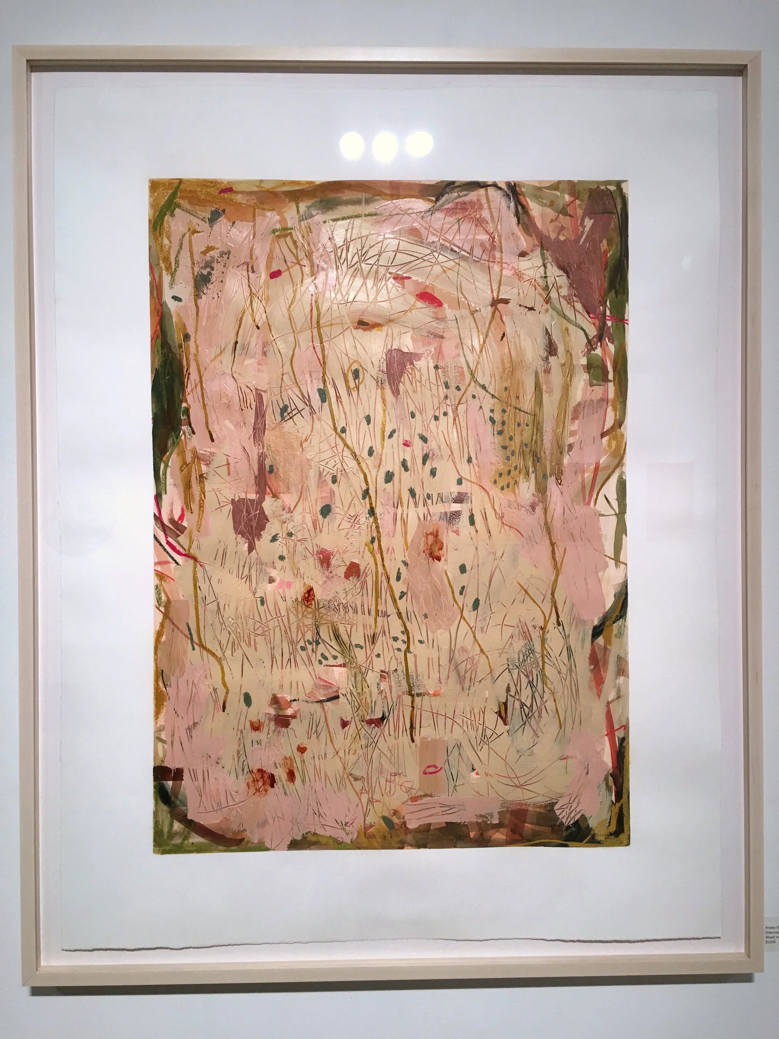 Entwined Mixed media on paper Framed, 39 x 49