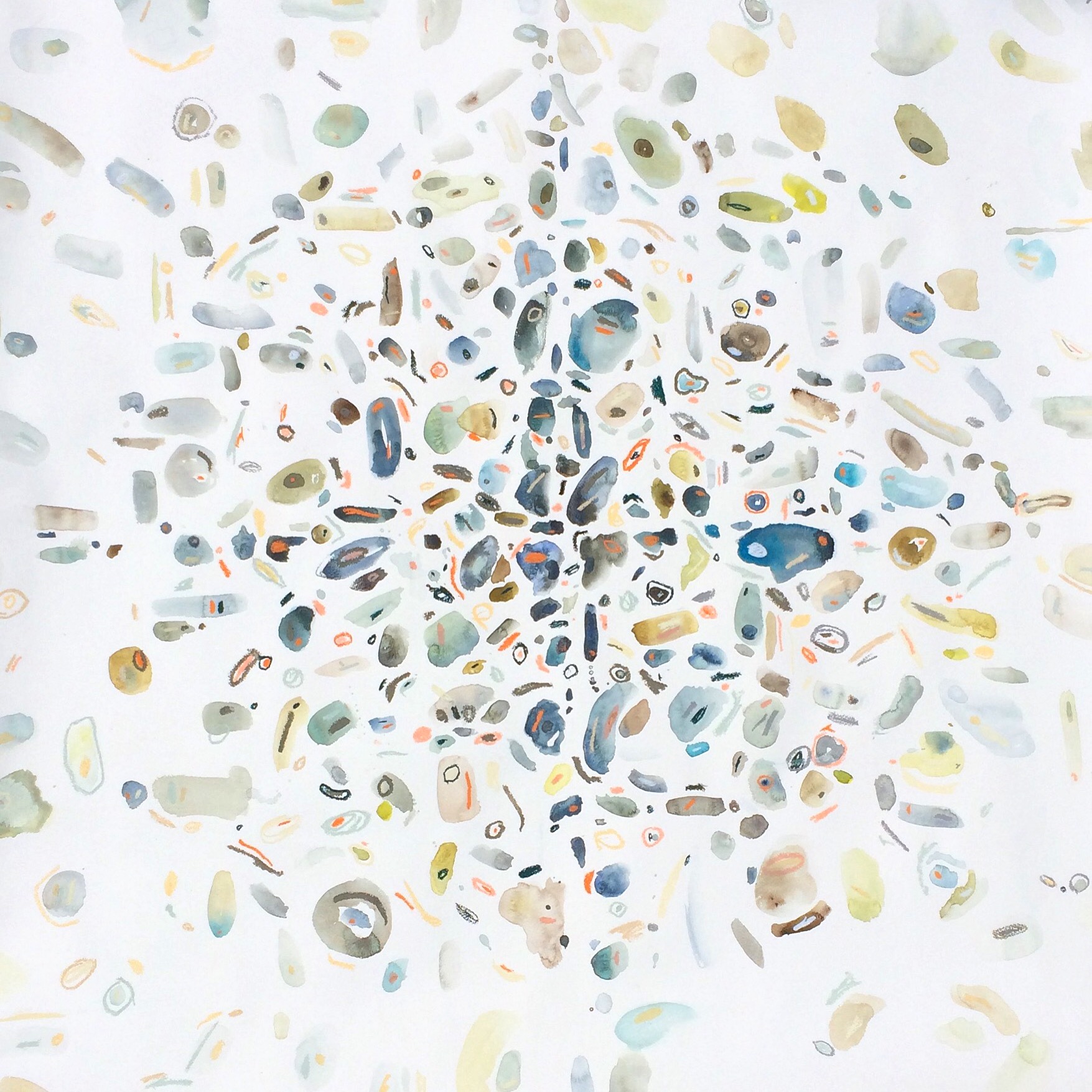 The Anatomy of Shape Mixed media on paper 48" x 48" SOLD