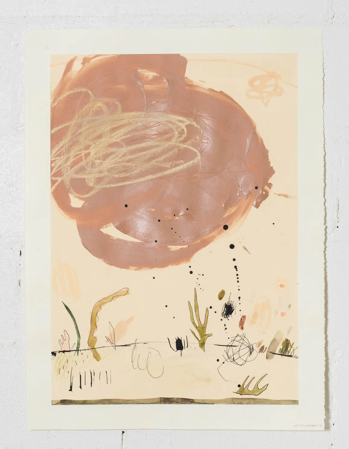 Tumbleweed On Mars 22" x 30", mixed media on paper