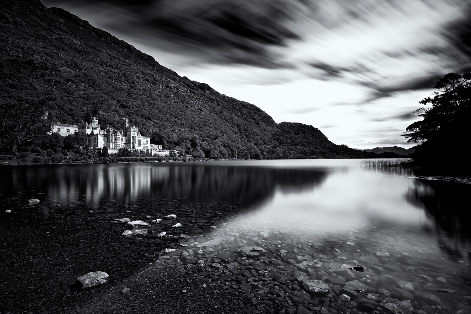 Kylemore Abbey reflected on Kylemore Lough