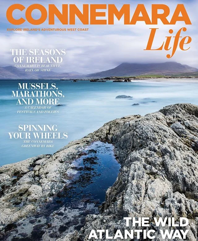 This #TravelTuesday, we're reminiscing about our 2015 inaugural issue of @connemaralife! | "The photo was taken in early May of 2015 while I was walking my dog, Iggy, along Renvyle Beach. Photography wasn&rsquo;t my primary reason for being out 