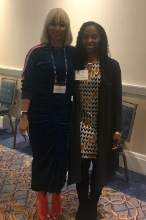 Dr. Richardson with Mrs. Michi Marshall, wife of NFL player Brandon Marshall of the Denver Broncos and Co-Founder of Project 375
