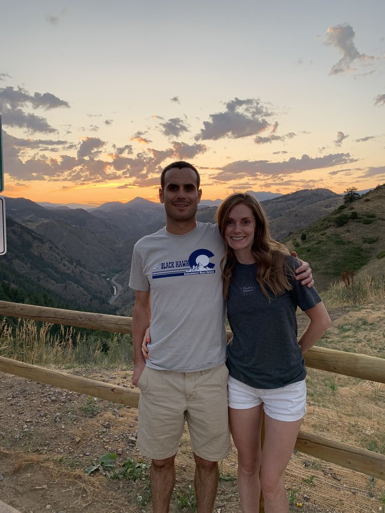John and me watching the sunset at Lookout Mountain in Golden, CO