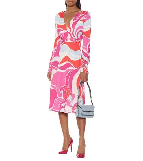 Photo: mytheresa エミリオプッチ オプティカル ジャージーフレアーワンピース