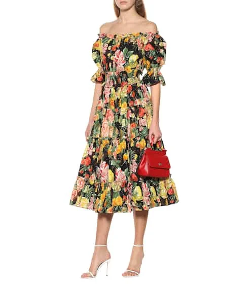 Photo: mytheresa ドルチェ&ガッバーナ フローラルオフショルダー・ワンピース