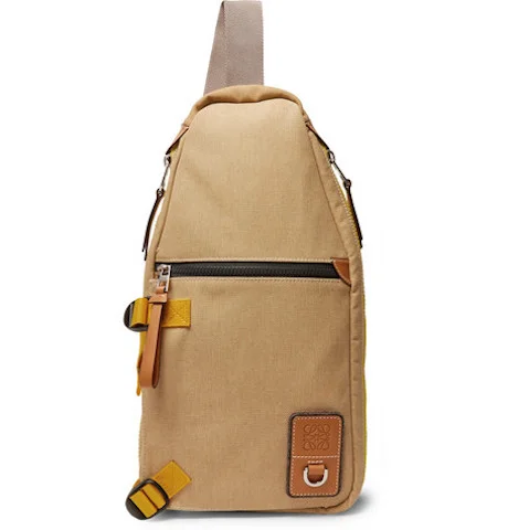 Photo:Mr Porter ロエベ Eye/LOEWE/Nature ・レザートリムキャンバス・リュック