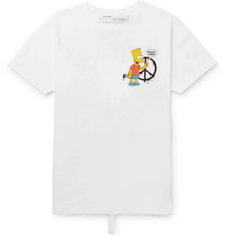 Photo:Mr Porter オフホワイト Bart Simpson・ロゴ・プリント Tシャツ
