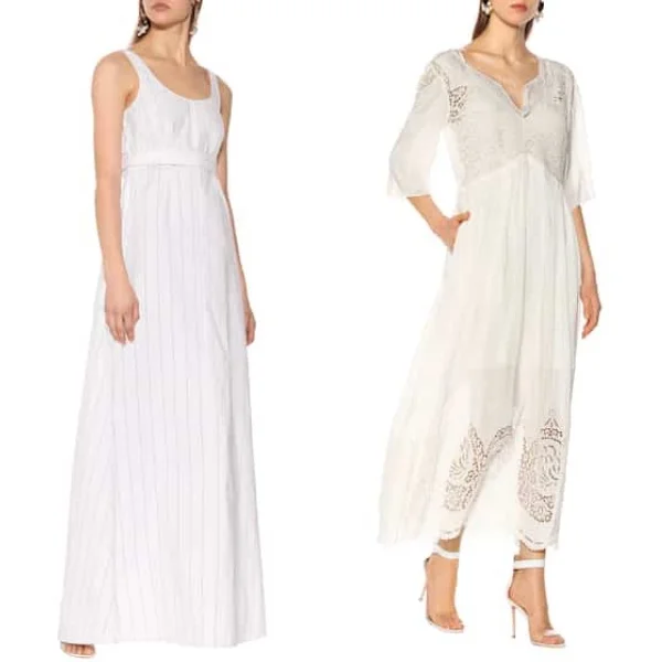 プランC・ ストライプポプリンマキシドレス ステラマッカートニー Broderieアングレーズシルクドレス (219,000円) Photo: mytheresa