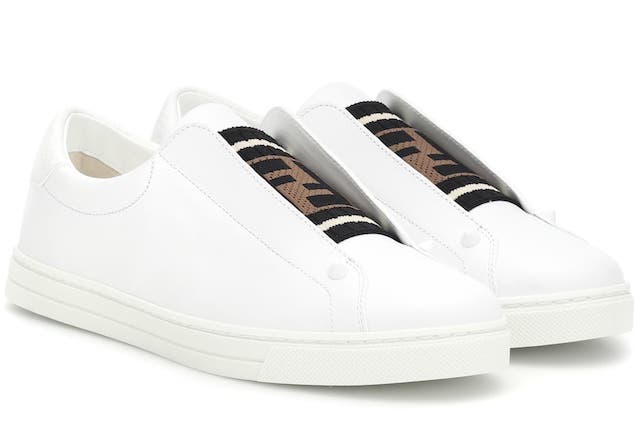 フェンディ ダブルFロゴ・レザースニーカー シューズ Photo: mytheresa