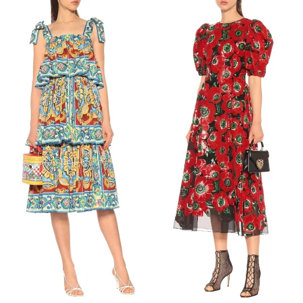 ドルチェ&ガッバーナ ランウェイ・ティアード コットンドレス ランウェイ・ 花柄オーガンザ・ワンピース Photo: mytheresa