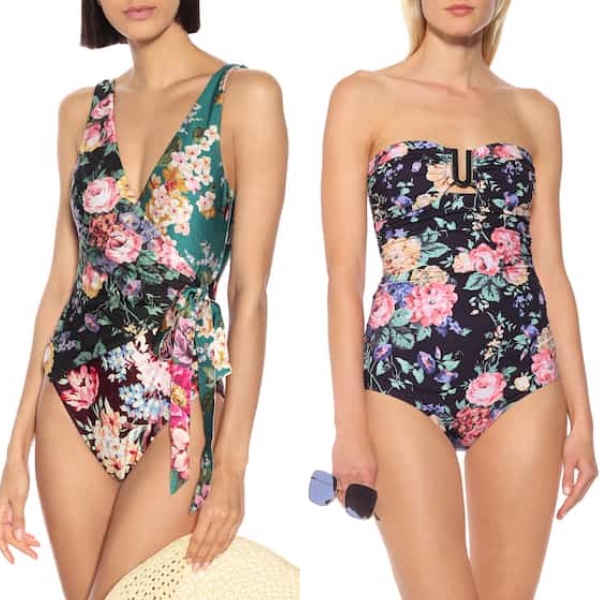 ジマーマン・ Allia 花柄ワンピース水着 Allia花柄・チューブトップワンピース水着 ¥ 39,500 Photo: mytheresa