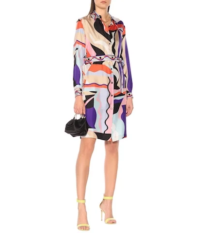 エミリオプッチ ボヘミアン・シルクツイルシャツワンピース Photo: mytheresa