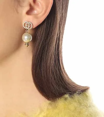 グッチ GG・パール・ピアス Photo: mytheresa