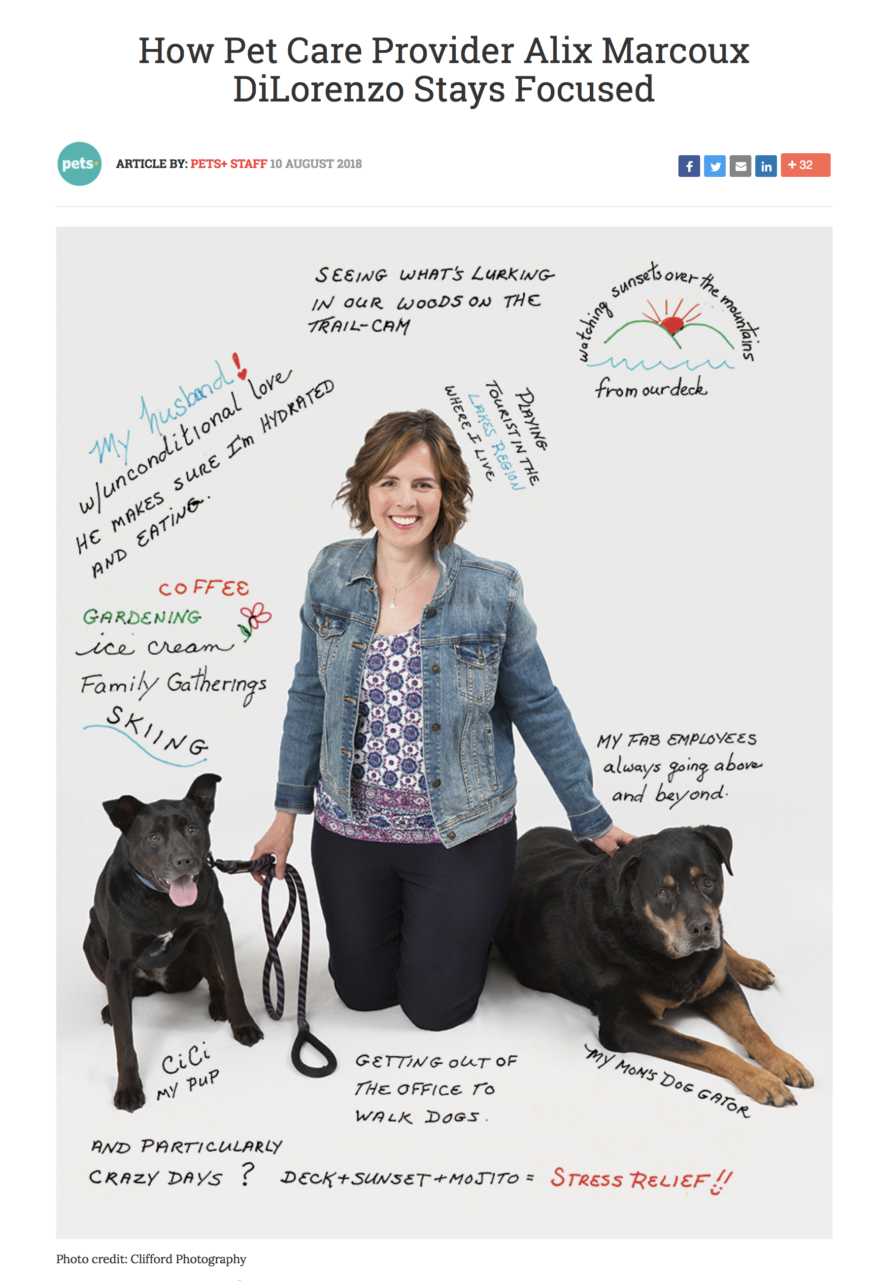 Homeward Bound Dog Walking Pets+ Magazine article