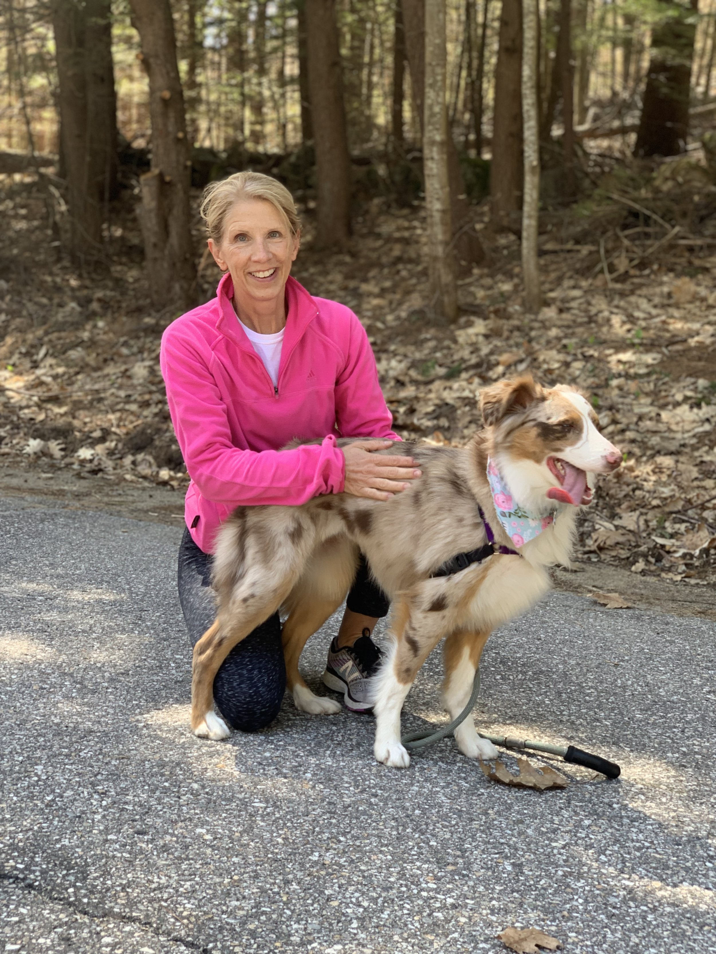 Jane with Mid-Day Dog Walking Client, Moxie of Gilford.