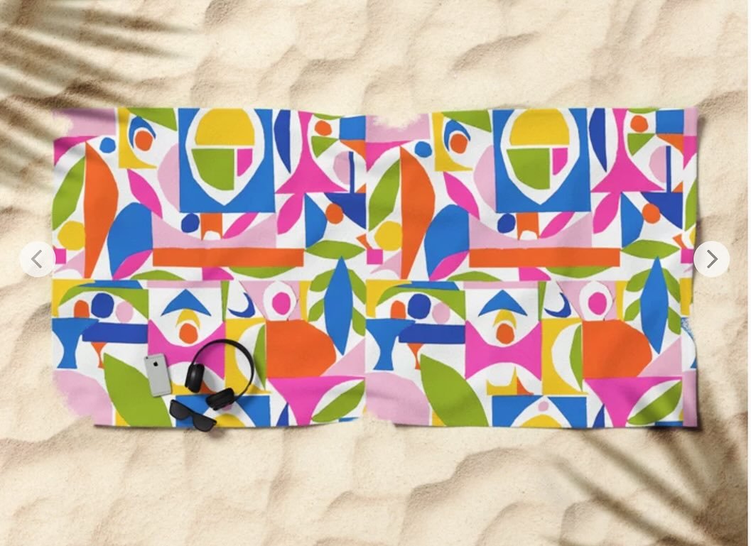 Happening today, as part of @society6&rsquo;s big Memorial Day Sale, beach towels are 40% off! Beach towels are the #dailydeal on #society6.  I speak from experience, these are luscious towels and huge!! Today these towels are $36. Great as a gift! G