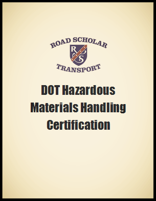 DOT Hazardous Materials Certificate