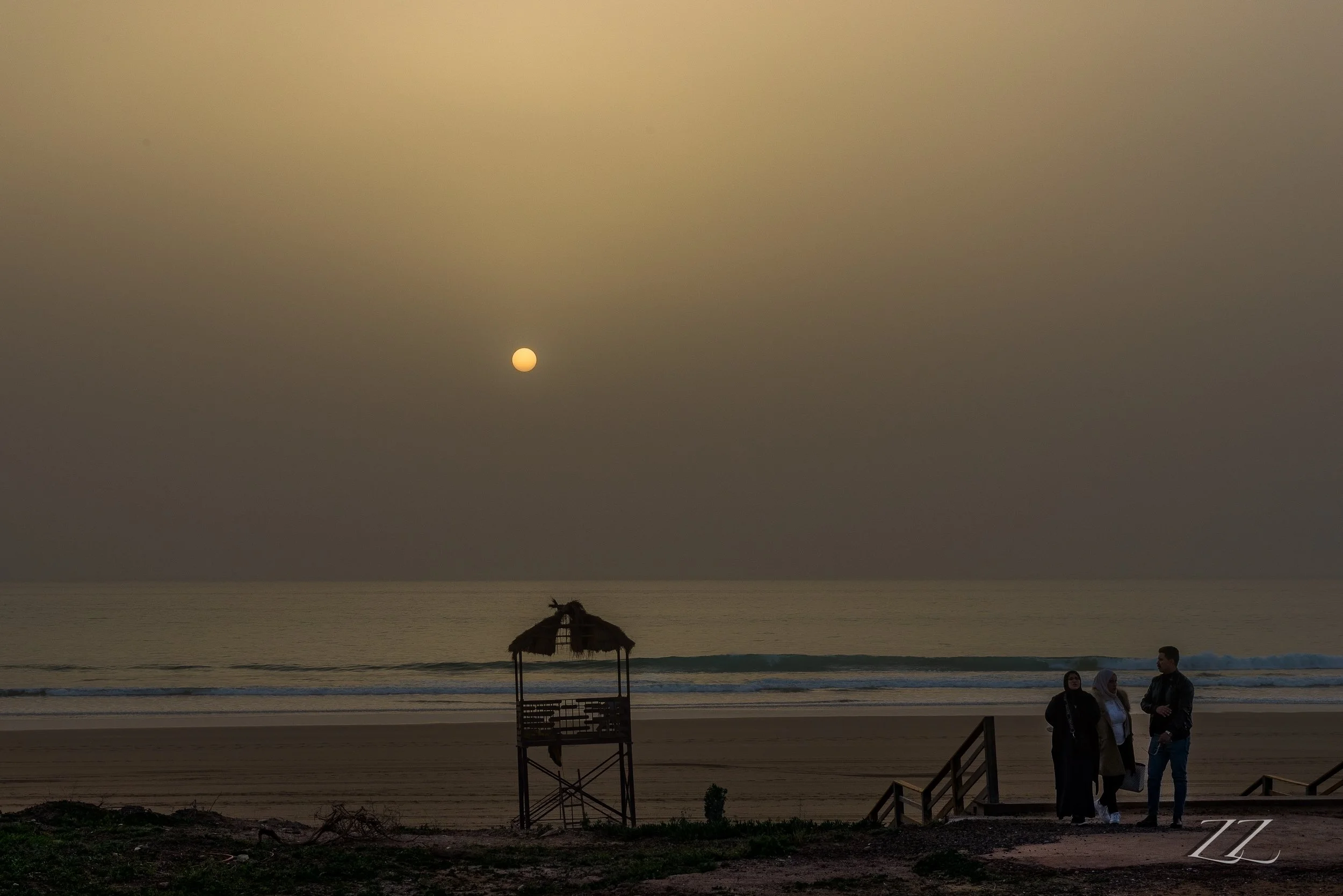 Hazy sunsets