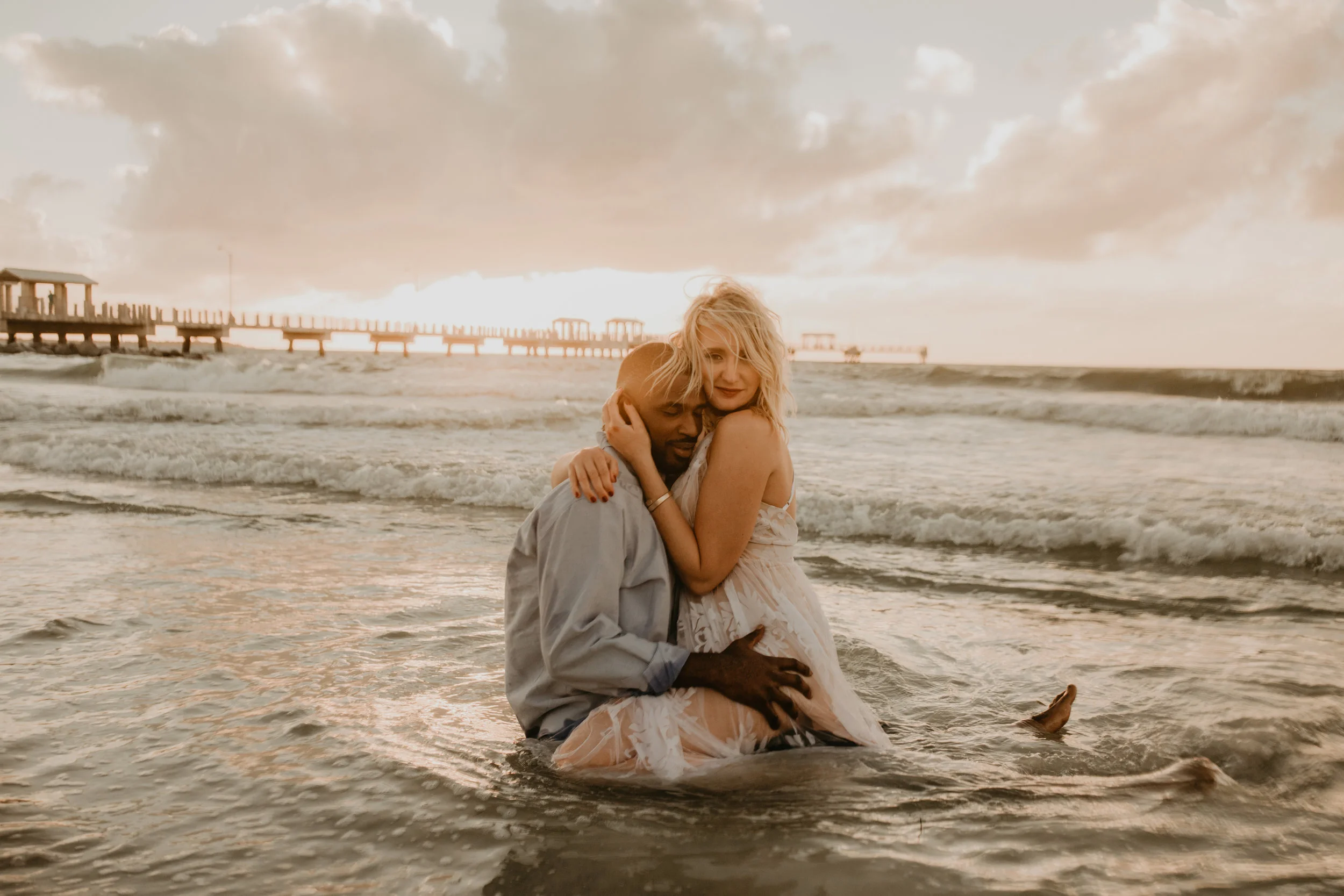 Oh So Sunny Fort Desoto Beach Engagement Session-Whitney and Rashawn