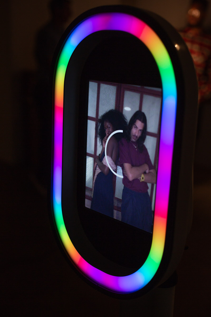 Rainbow lit selfie Photo Booth, Wedding Photographer, M.A.D. Images, Inc, Tampa, Florida